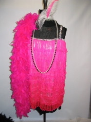 pink fringe flapper
