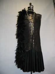 gold lace flapper