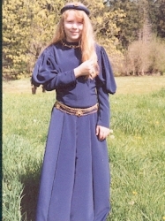 medieval blue dress